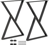 HOMCOM Tafel met poten - Staal - 60 x 10 x 72 cm - Zwart