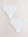 Next Dames Set van 2 Kanten Slips Wit