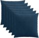 vidaXL Kussensloop 6 pcs ALMELO Marineblauw 80 x 80 cm corduroy