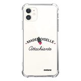 Evetane Beschermhoes compatibel met iPhone 11, siliconen, schokbestendig, robuust, bescherming rondom, duurzaam, transparant, mademoisel, aantrekkelijk, motief tekst