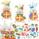 Baker Ross WA132 Hot Cross Bunny Mix & Match-decoratiesets - Pakket van 8, schuimrubberen knutselsets voor paasdecoraties