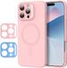 ESR Cloud Soft Hoesje HaloLock Geschikt voor Apple iPhone 16 Pro - Roze