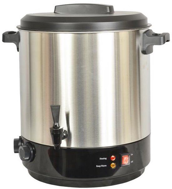 Kitchen Chef Elektrische Sterilisator met Timer 31L 2100W Roestvrij Staal
