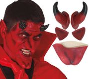 DEMONO-set Fiestas Guirca S.L. Duivelse set van kin, oren, hoorns