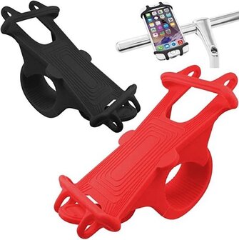 TrendX Universele Telefoonhouder voor Fiets - Rood - Schokbestendig - 5-8.5 inch - Stuurbevestiging