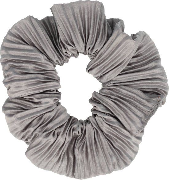 Scrunchie Haarelastiek Haar Elastiek Krinkel Ribbel Stof Grijs