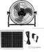 PCE Instruments PCE-SV 10 Draagbare Zonneventilator - Zwart - 12 Snelheden - 30 cm - 8800 mAh Accu
