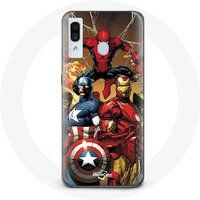 Maniacase Hoesje voor Samsung Galaxy A40 Avengers invaders oude soldaten