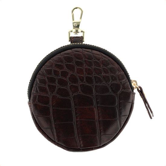 Selencia Mini Pouch - Sleutelhanger Telefoontasje - Choco Brown