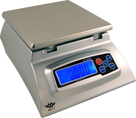 Keukenweegschaal My Weigh KD-8000 (8Kg x 1g) - Zilver - Keukenweegschaal - Met tarra functie