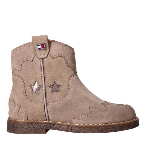 Tommy Hilfiger leren laarzen met hak - taupe