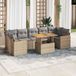 Maison Exclusive - Ensemble de jardin pour 8 personnes avec coussins, beige, polyrotin, acacia bois