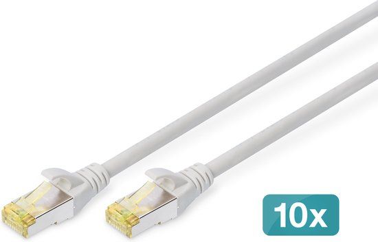 Digitus CAT6a sFTP kabel 5 meter Grijs - 10 stuks