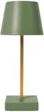 The Home Deco Factory LED tafellamp - groen - kunststof - touch - 26 cm
