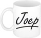 Bellatio Decorations Joep Naam koffiemok - beker - met sierlijke letters - wit