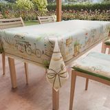 PETTI Artigiani Italiani - Tafelkleed Vlekbestendig Rechthoekig 140x360 cm 18 Personen, Afwasbaar Keukentafelkleed van Microvezel, Design Beach Schelpen en Zeesterren, 100% Made in Italy