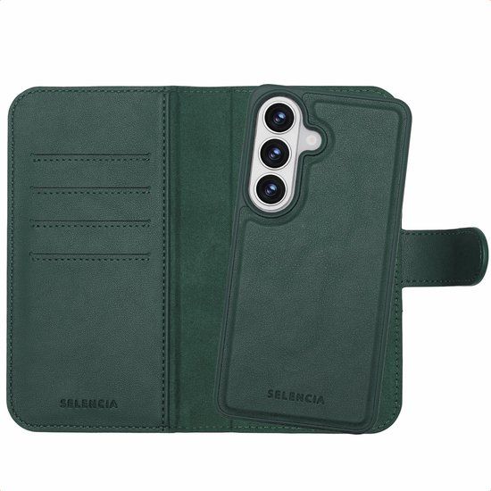 Selencia Hoesje - Geschikt voor Samsung Galaxy S26 - Olyn Uitneembare Bookcase met Magnetische Ring - Groen