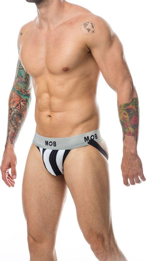 MOB EROTICWEAR - Sports Jockstick - White/Black - XXL