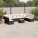 Maison Exclusive - Ensemble de jardin, 11 pièces, avec coussins, noir, en polyrotin