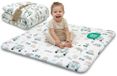 Speeltapijt Afrika Speeltapijt voor baby's, 100 x 100 cm, gewatteerd, kruipdeken, opvouwbaar en wasbaar op 30 graden, voor slaapkamer, woonkamer, park en reizen, kindertapijt, Oeko-Tex Afrika gecertificeerd