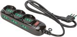 Fanton 474174, 1.5 m, Type L, 2P+T, 0.75 mm², Zwart, 3 AC-uitgang(en)