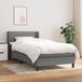 vidaXL Boxspring met matras stof donkergrijs 90x190 cm