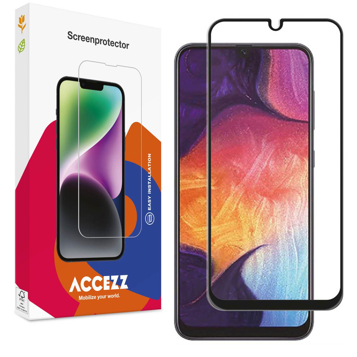 Accezz Gehard Glas Full Cover Screenprotector Samsung Galaxy A50 / A30s / M31