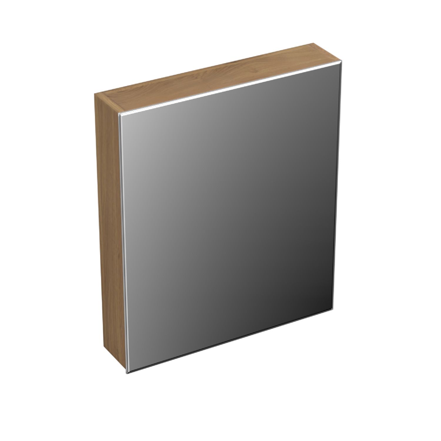 Forzalaqua Uni Spiegelkast - 59.5x68.5x12.5 cm - 1 Deur Links - Eiken Oyster