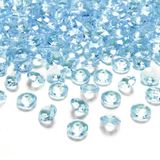 Merkloos Santex Hobby/decoratie nep diamantjes/steentjes - 50x - turquoise blauw - klein - D1,2 x H0,7 cm