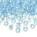 Merkloos Santex Hobby/decoratie nep diamantjes/steentjes - 50x - turquoise blauw - klein - D1,2 x H0,7 cm
