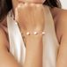 Hey Happiness Parel Armband Dames - RVS - Zilver - Minimalistische Parelarmband - Waterproof - Verstelbaar - Cadeau Voor Haar
