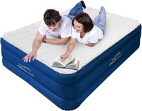 AeroRest 2-persoons luchtbed - Extra lang | 210 cm lengte | Cloud Top | Afritsbaar topmatras | Met ingebouwde pomp | Inclusief draagtas | Ideaal voor langere personen | XL model | 210 x 152 x 51 cm