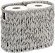 Unyqoos® Panier de rangement tressé élégant et spacieux pour papier toilette et plus