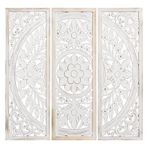 DRW Rechthoekig oud bord van hout in natuur, 90 x 2 x 90 cm