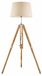 OEM Houten staande lamp met statiefvoet, hoogte 60 cm, naturel/chroom