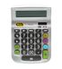 Idena 505292 - Bureaurekenmachine TR 450, 12-cijferig display, batterijvoeding, zonne-energie, wortelberekening, percentageberekening, geheugenfunctie, zilverkleurig