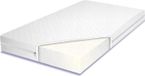 BDW Matelas confortable en mousse, anti-allergique, moyennement souple, flexible, 190 x 90 cm, blanc
