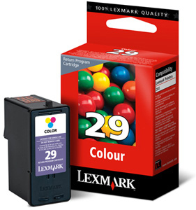 Lexmark Nr. 29 - retourprogramma kleuren inktcartridge single pack / cyaan, geel, magenta