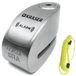 KRASER KR10S motorfiets alarm hangslot, 120dB dubbele vergrendeling anti-diefstal fiets schijf clip met waarschuwingsbescherming motor fiets scooter slot schijven, roestvrij staal, ø10 mm
