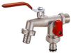 Sans marque Robinet de jardin double en laiton 1/2" – Bec double pour tuyau d'arrosage