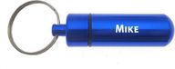 Merkloos / Sans marque KadoExpress Sleutelhanger - Pillenkoker - Met Naam - Mike - Medicatie - Identiteitskoker - Blauw