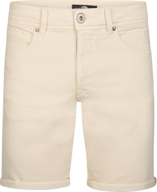 Petrol Industries Denim Shorts Heren - Jogg Denim Korte Broek - Slim Fit - Stretch Spijkerbroek - Herenkleding - 5 Zakken - Mannen Jeans - Wit - Maat XXL