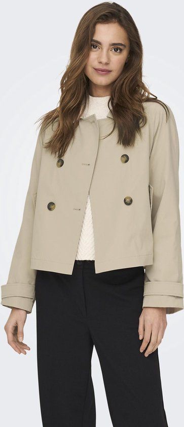 ONLY ONLAPRIL SHORT TRENCHCOAT OTW NOOS Women's Jacket - Size M - Oxford Tan