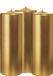 Wiedemann Cilinderkaars/stompkaars - 3x - metallic goud - 20 x 7 cm - 103 branduren