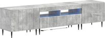 vidaXL 3-delige LED TV-kast ZWOLLE Betongrijs Bewerkt hout