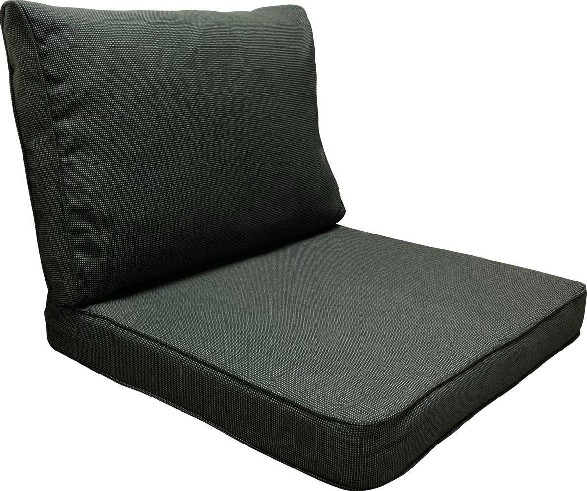 Madison 2-Delige kussenset Lounge Rib Black tuinkussen