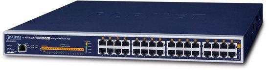 Planet networking & Communication Planet UPOE-1600G Managed network switch Gigabit Ethernet (10/100/1000) Power over Ethernet (PoE) 1U Zwart netwerk-switch