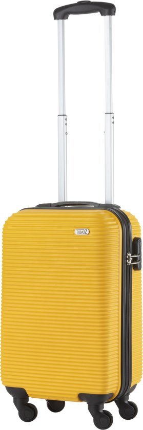 Travelz Horizon Handbagagekoffer - 54cm Handbagage Trolley met gevoerde binnenkant - Geel