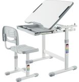 MOZOS DC-SET-GREY: Bureau d'enfant réglable avec chaise, gris