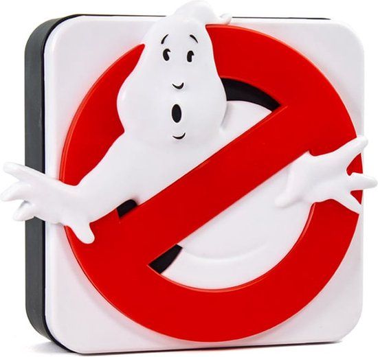 Numskull Games Numskull Officiële Ghostbusters Logo 3D Bureaulamp - Wandlamp - Zwart/Wit/Rood